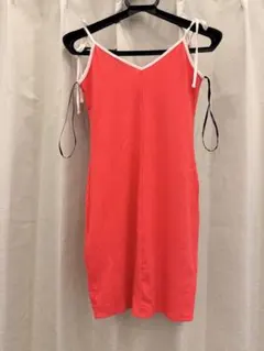 FOREVER 21 コーラルピンク リブ キャミワンピース S