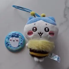 ちいかわビスケットハチワレバッチ+ハチさんストライプ付きぬいぐるみセット