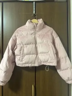 コーデュロイ ダウンジャケット ピンク
