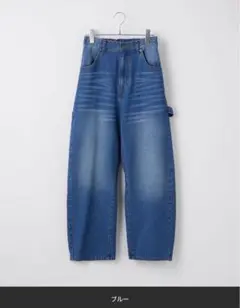 THE CRAFT CREW PRODUCTS ブルーワイドレッグデニムパンツ