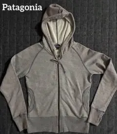 パタゴニアPatagonia ジップアップパーカー　ラグラン　グレー