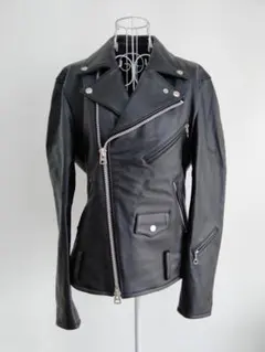 JACK ROSE ダブルライダースジャケット ブラックのサムネイル