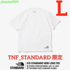 ノースフェイス スタンダード限定 Tシャツ スタンダードヘムロゴティー【L】白