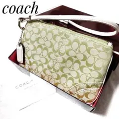 コーチ　COACH　リストレットポーチ 化粧ポーチ マルチケース シグネチャー