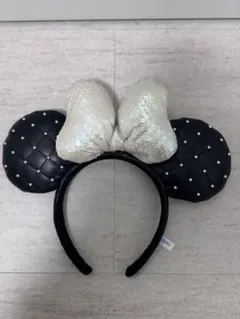 ミニーリボン　スタッズレザーカチューシャ