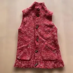 NATURAL LAUNDRY ニットベスト レッド系