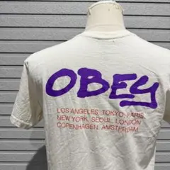 OBEY オベイ バックプリント Tシャツ ワールドツアー 白 M ストリートのサムネイル