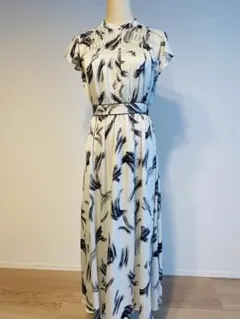 フレイアイディー　マルチプリントシフォンフリルワンピース