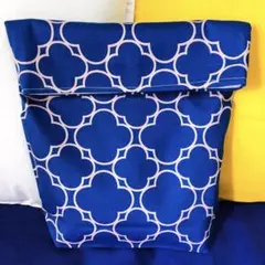 【新品未使用品】ハンドメイド バッグインバック モロッカン ブルー オックス