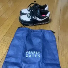 PEARLY GATES ピンク×ブラックネイビー シューズ　23cm