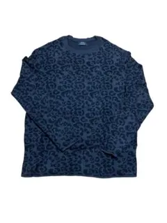 y2k レオパードニット　ブラック