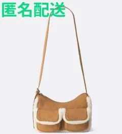 GU ダブルフラップポケットバッグ BROWN