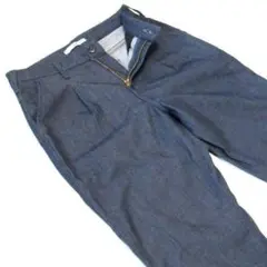 サムシングSN788▼ストレッチテーパードタックデニム▼XS▼ウエスト約64cm