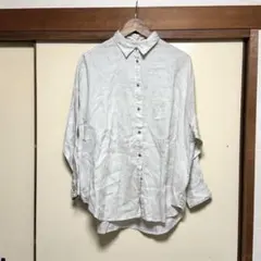 極美品❤️Spick&Span23SS80リネンカシュクールビッグシャツベージュ 