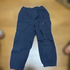 ネイビー カーゴパンツ ゴムウエスト