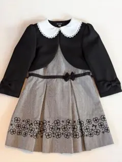 お値下げ中　アリサナフォーマルワンピースセット　入学式　卒園式（黒・グレー・白）