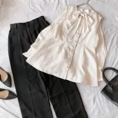 【卒入園にオススメ】ママスーツ ジレ パンツ セットアップ ブラウスおまけ