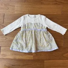 petit main 花柄リボン付きチュニック 80