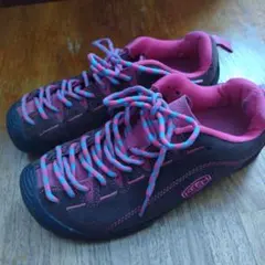 KEEN トレッキングシューズ ダークブラウン/ピンク 25センチ