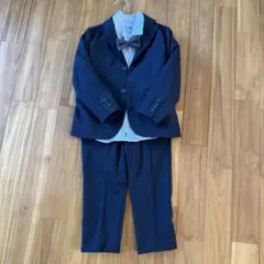 【ZARAキッズ】ネイビー フォーマルスーツ ボウタイ付きサイズ116