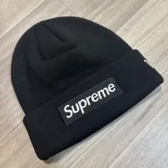 Supreme New Era Box Logo Beanie black