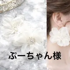 ぷーちゃん様　樹脂フックピアス