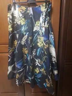 【新品】INDIVI　ネイビーロングスカート　大きいサイズ