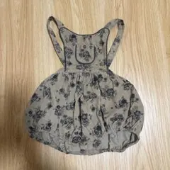 Little cotton clothes コーデュロイ花柄ロンパース