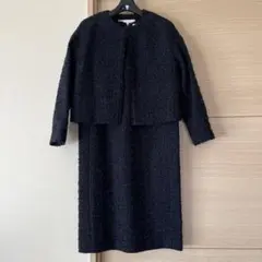 CHANEL コットンツイードロングワンピース フレンチスリーブ ココボタン CHANEL コットンツイードロングワンピース フレンチスリーブ ココ