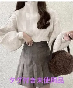 GRL ボリュームスリーブボトルネックニットトップス