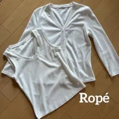 ROPÉ ロペ カーディガン＋タンクトップ アンサンブル　ビーズのサムネイル