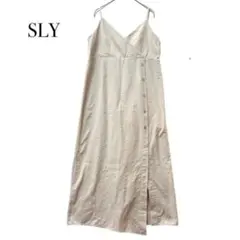 スライ SLY キャミワンピース 【M】 ベージュ レーヨン混 スリット