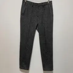 メンズ スラックス グレー ウール調 シンプル