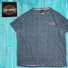 ハーレーダビッドソン Tシャツ 2XL ビッグサイズ ロゴ 半袖 ネイビーのサムネイル