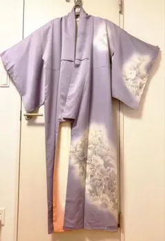 道行コート パンジー 花模様 横縞 ぼかし 着物 053b - メルカリ