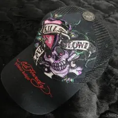 Ed Hardy メッシュキャップ スカル刺繍 ブラックのサムネイル