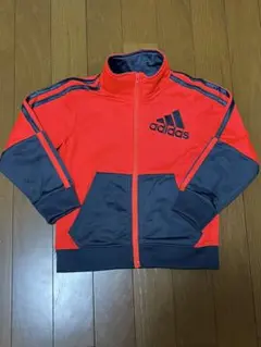 adidas フルジップジャケット 3Ait オレンジ/グレー