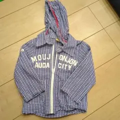 Moujonjon とりはずしフード付きジップパーカー90