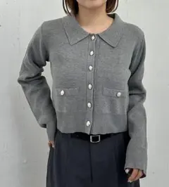 アルシーヴ　カーディガン　グレー