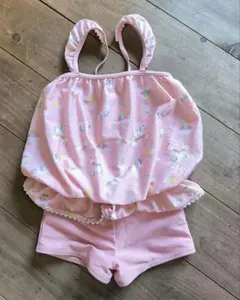 ユニコーン柄 ワンピース水着 ピンク