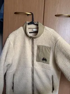 FIRST DOWN フリースジャケット LL クリーム