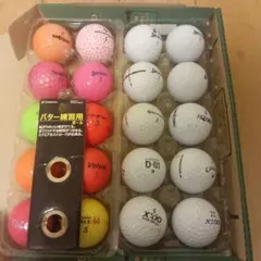 中古ゴルフボールセット20個　パター練習用ボール1個含む