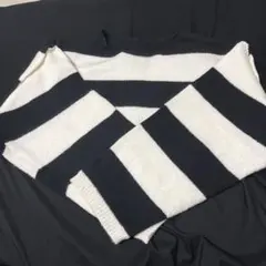 GRL ボーダー柄 クロップド丈 ニットトップス