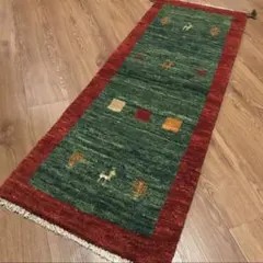 ペルシャギャッベ( ギャベ )ラグ ベッドサイド 廊下 ランナー No.8169