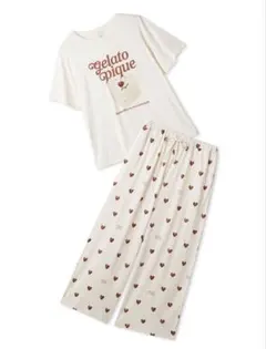 ジェラート ピケ 接触冷感 フルーツ柄Tシャツ＆ショートパンツ 上下