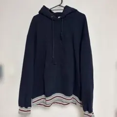 ネイビー フード付き パーカー XLサイズ