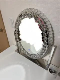 三色変化 LEDミラーガラス天板付き 訳あり品 写真をご確認 207-60-04