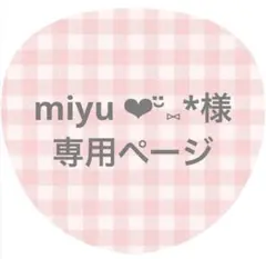 【miyu︎︎ ❤︎¨̮⑅*様専用ページ】