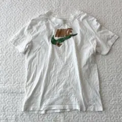 ナイキ Tシャツ 白 M ロゴ 蝶 刺繍 カジュアル ストリート 人気