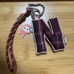 ラブブ　PIN FOR LOVE キーホルダー　【N】 アルファベットペンダント